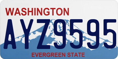 WA license plate AYZ9595