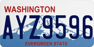 WA license plate AYZ9596