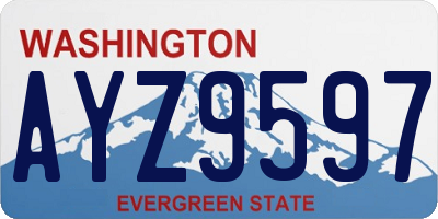 WA license plate AYZ9597