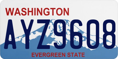 WA license plate AYZ9608