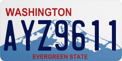 WA license plate AYZ9611