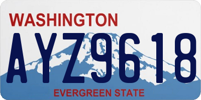 WA license plate AYZ9618