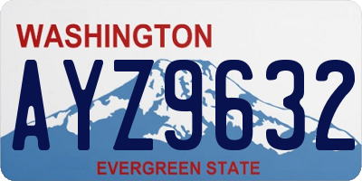 WA license plate AYZ9632