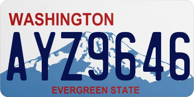 WA license plate AYZ9646