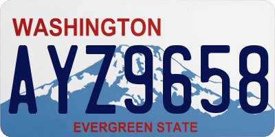 WA license plate AYZ9658