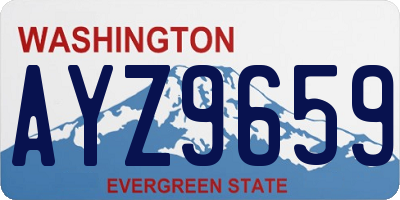 WA license plate AYZ9659