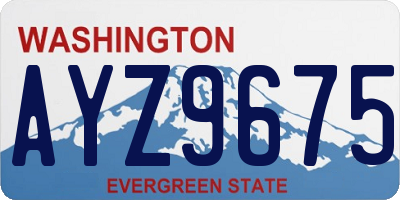 WA license plate AYZ9675