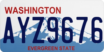 WA license plate AYZ9676