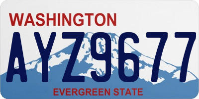 WA license plate AYZ9677