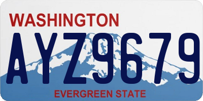 WA license plate AYZ9679