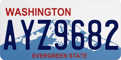 WA license plate AYZ9682