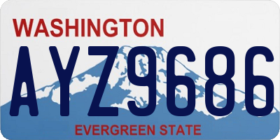 WA license plate AYZ9686