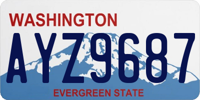 WA license plate AYZ9687