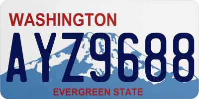 WA license plate AYZ9688