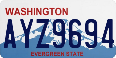 WA license plate AYZ9694