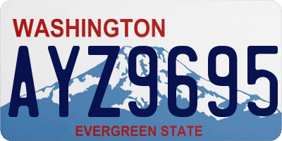 WA license plate AYZ9695