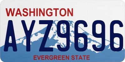 WA license plate AYZ9696