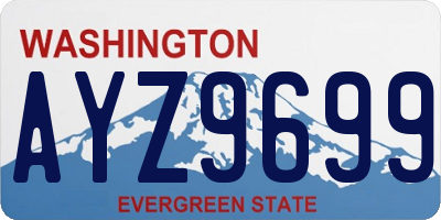 WA license plate AYZ9699