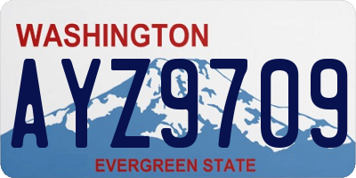 WA license plate AYZ9709