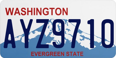 WA license plate AYZ9710