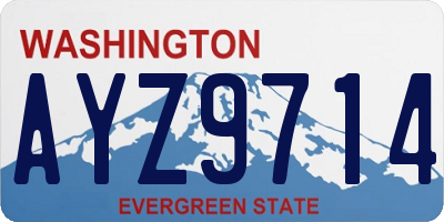 WA license plate AYZ9714