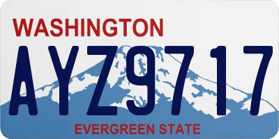 WA license plate AYZ9717