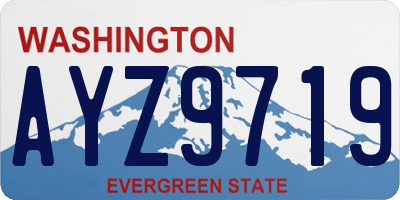 WA license plate AYZ9719