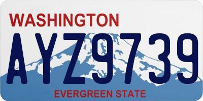 WA license plate AYZ9739