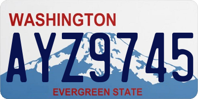 WA license plate AYZ9745