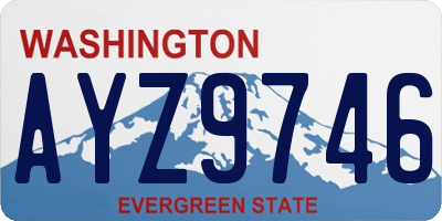 WA license plate AYZ9746