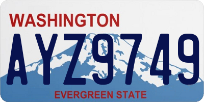 WA license plate AYZ9749