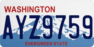 WA license plate AYZ9759