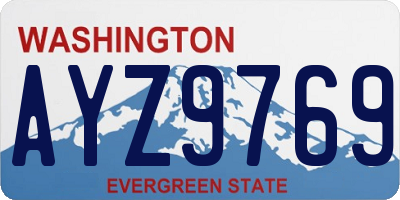 WA license plate AYZ9769