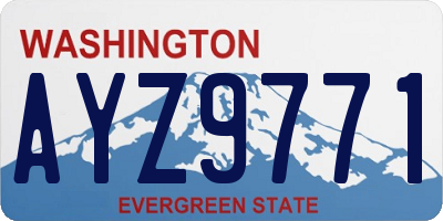 WA license plate AYZ9771