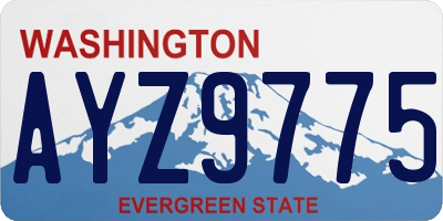 WA license plate AYZ9775