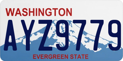 WA license plate AYZ9779