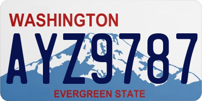 WA license plate AYZ9787