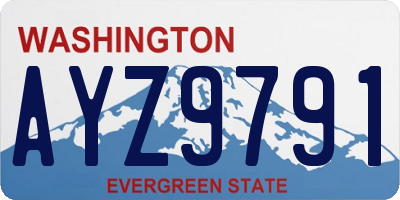 WA license plate AYZ9791