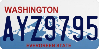 WA license plate AYZ9795