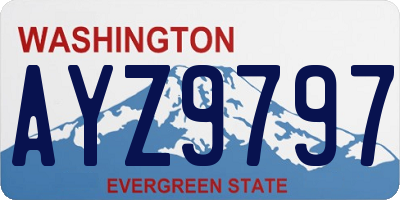 WA license plate AYZ9797