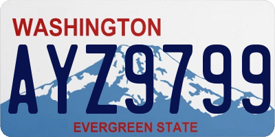 WA license plate AYZ9799