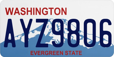 WA license plate AYZ9806