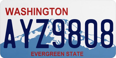 WA license plate AYZ9808