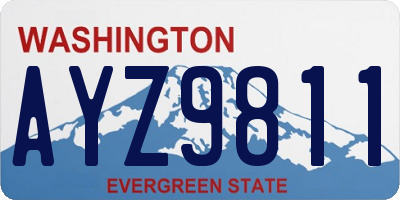 WA license plate AYZ9811