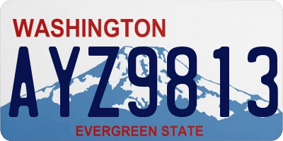 WA license plate AYZ9813