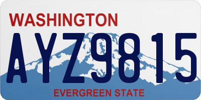 WA license plate AYZ9815