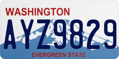 WA license plate AYZ9829