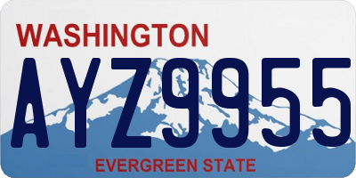 WA license plate AYZ9955