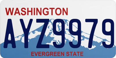 WA license plate AYZ9979