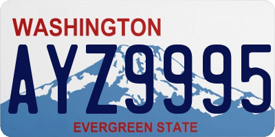 WA license plate AYZ9995